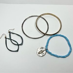 Bracelets Bangles Earrings bundle lot w/ fertility bracelet